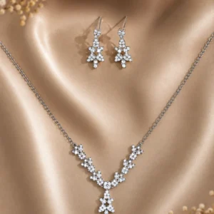 Alya Silver Necklace Set